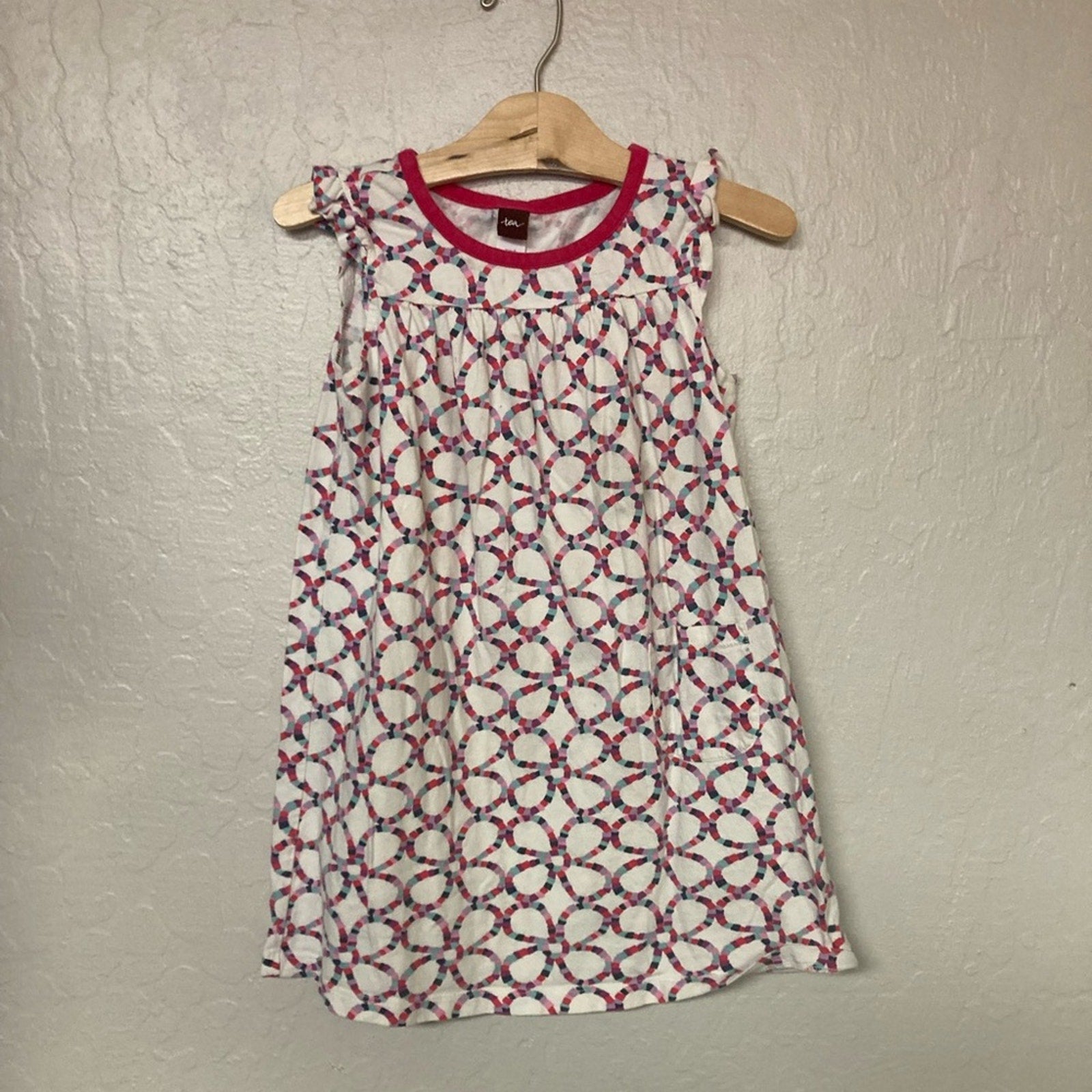 tea collection mosaic floral print 6Y