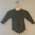 olive & cradle girls' green knit romper 18-24M