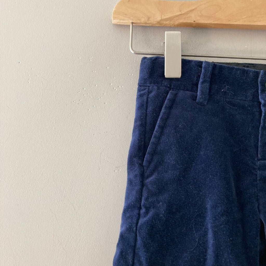 janie and jack navy velvet pants 6-12M
