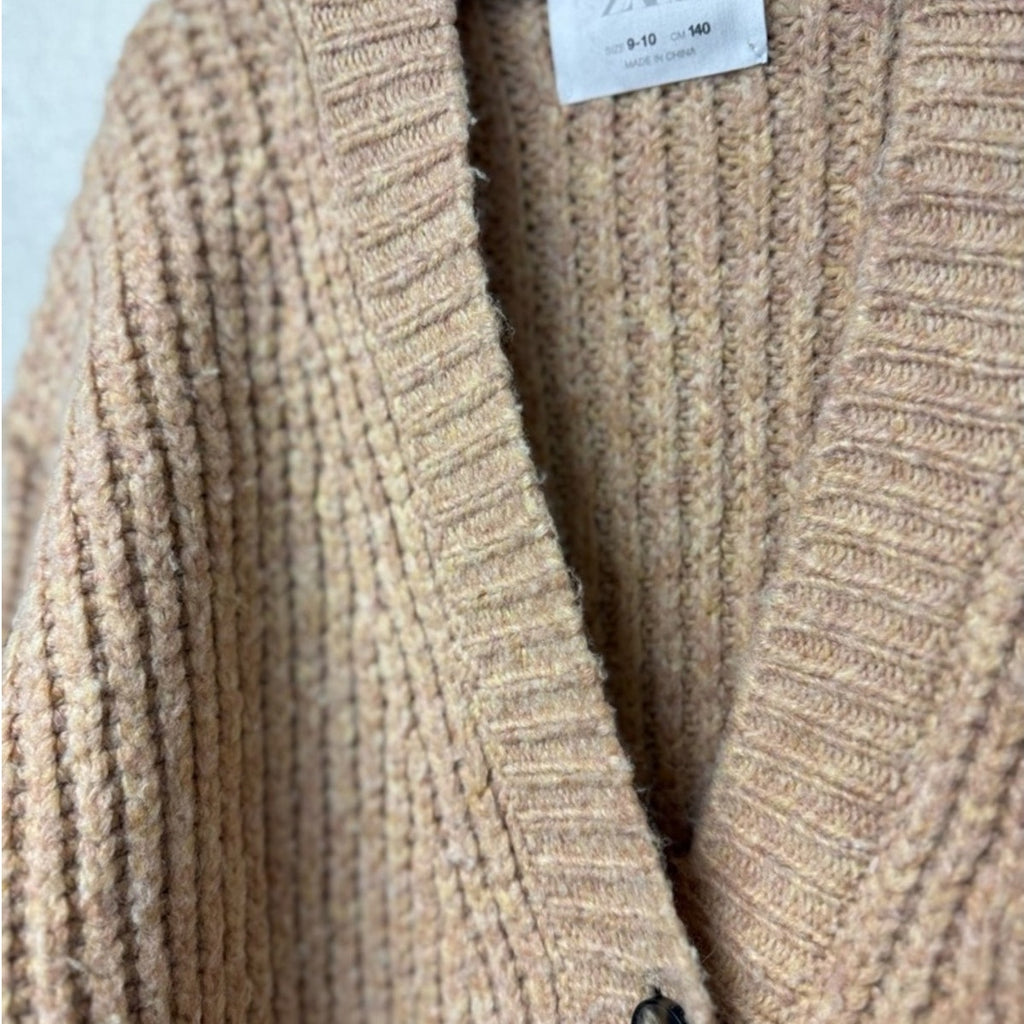 zara girls' chunky cardigan 9-10Y