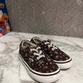 vans‎ girls' black floral shoes 8c
