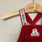 vintage osh kosh b'gosh red overalls newborn