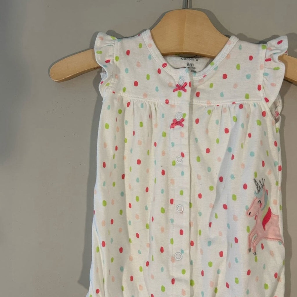 carter's unicorn romper‎ 9M