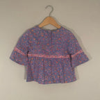 hanna andersson floral tunic blouse top 4T