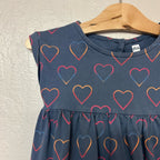 tea collection girls' heart print dress 4Y