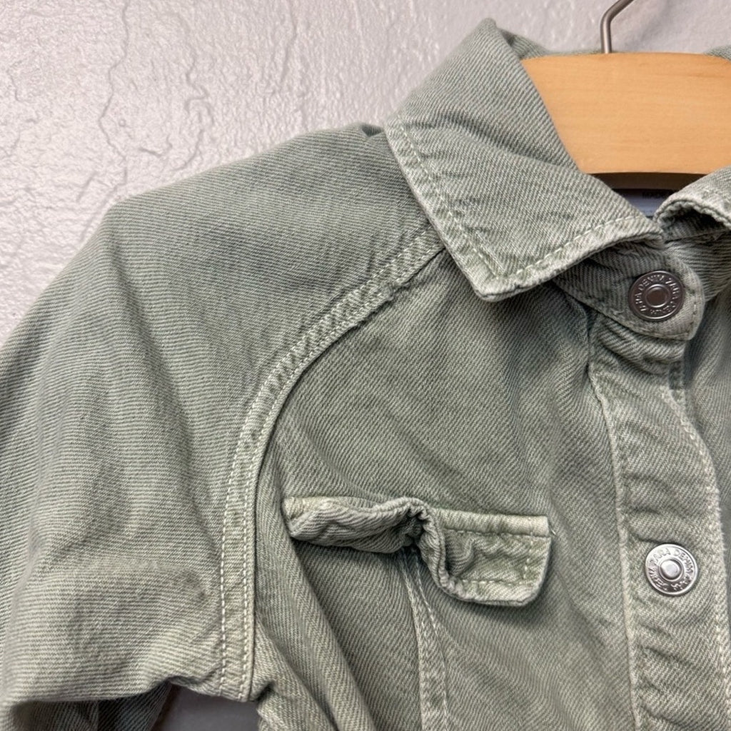 zara girls' denim shirt dress 4Y