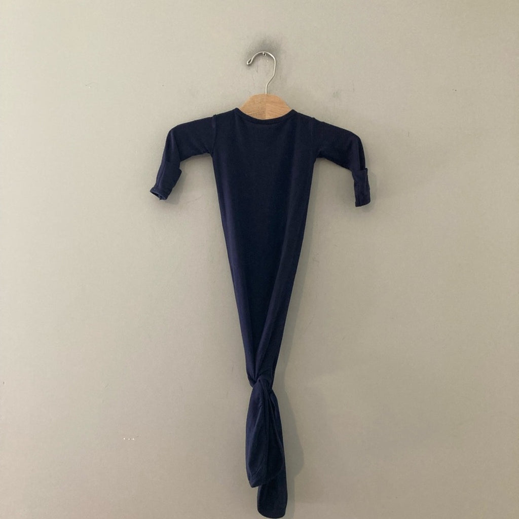 lou lou & co. navy bamboo gown newborn‎