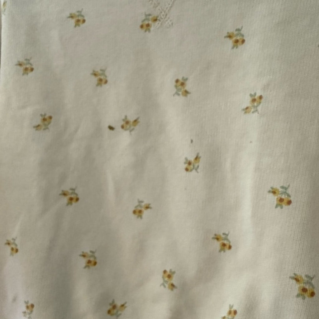 zara girls' beige floral sweatshirt 4-5Y