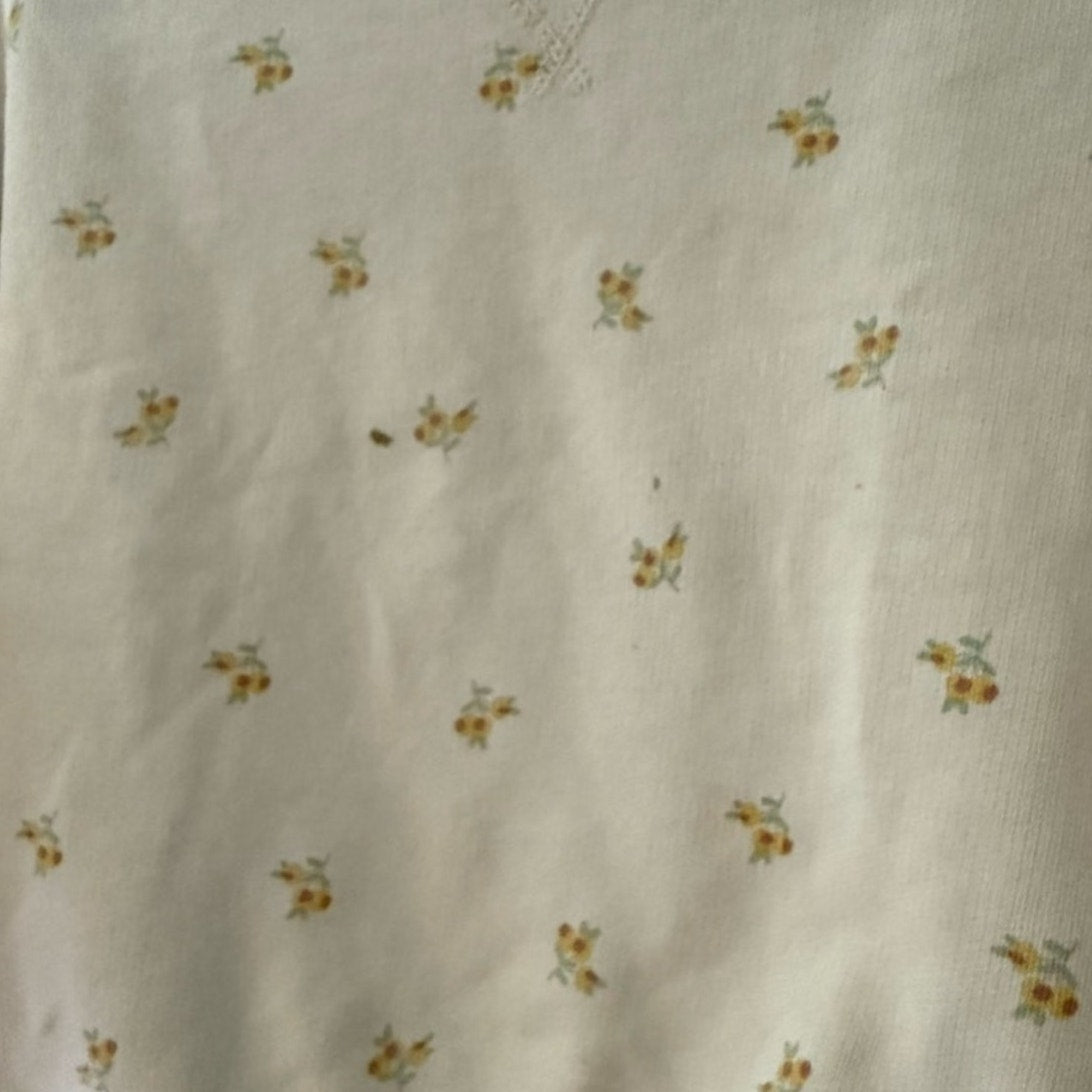 zara girls' beige floral sweatshirt 4-5Y