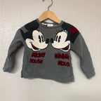 zara x disney baby x h&m set mickey + minnie sweatshirt leggings velvet 12-18M