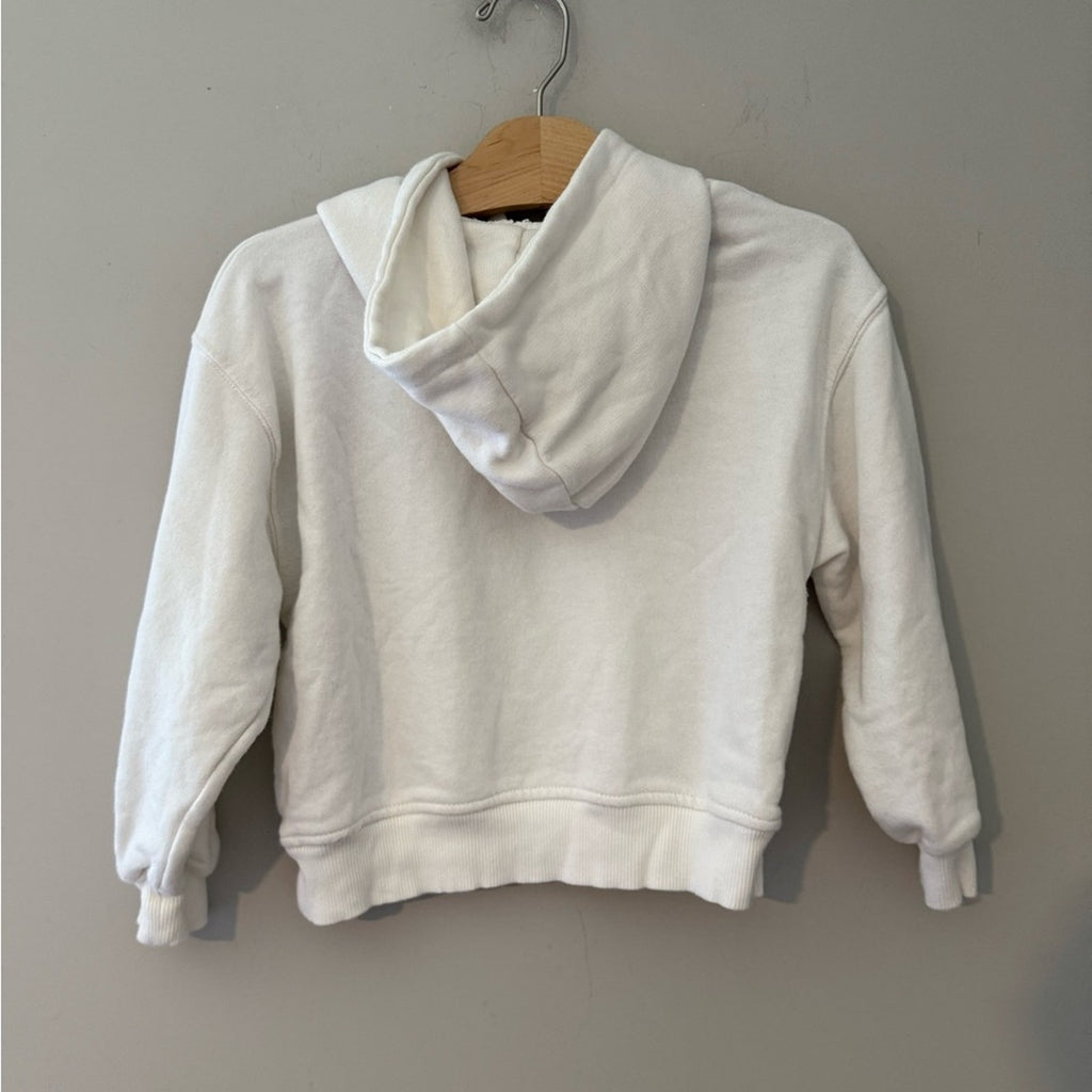 zara white california hoodie 6Y