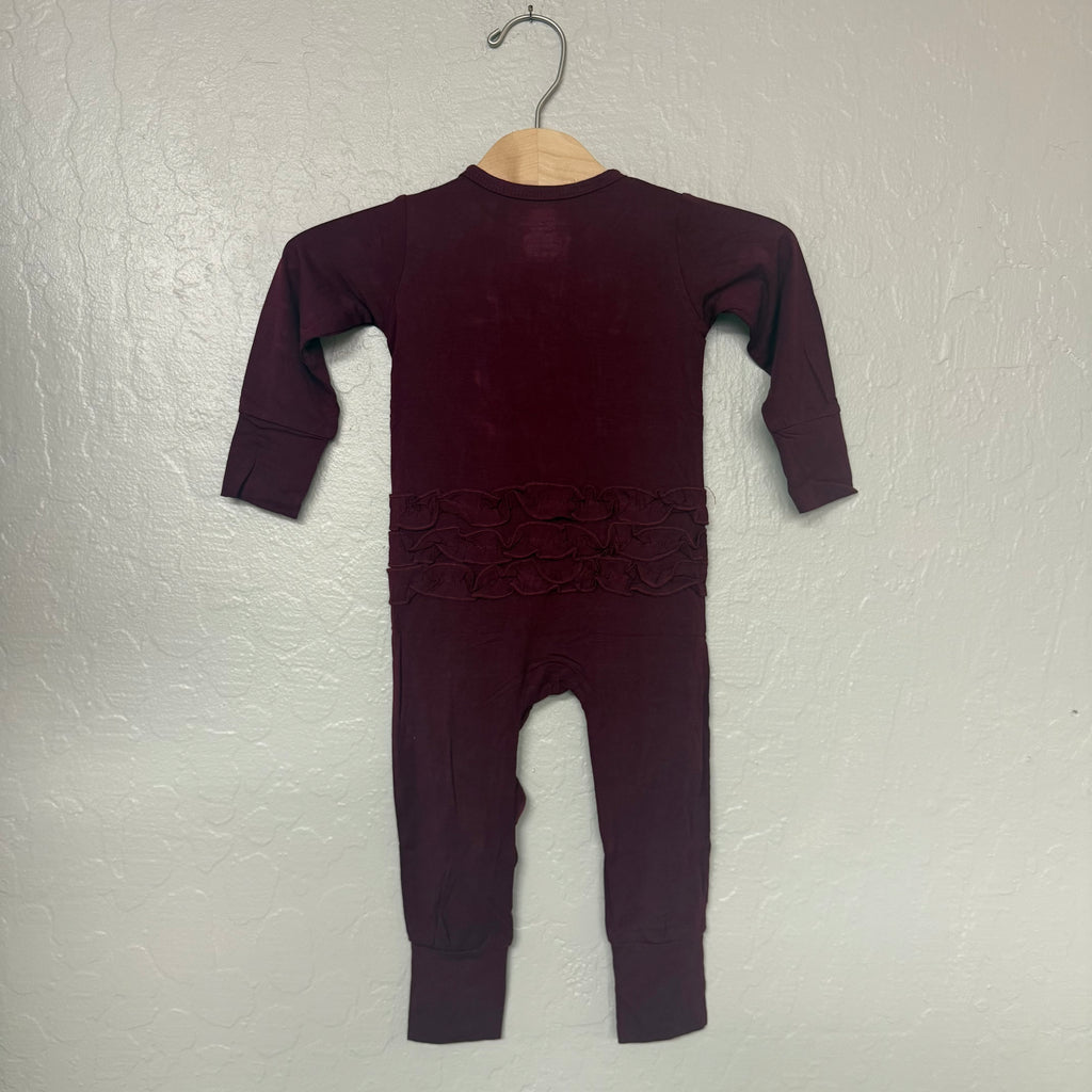 amazon bamboo wine red romper 6-12M