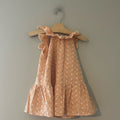 zara peach eyelet dress 3-4Y