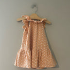 zara peach eyelet dress 3-4Y