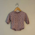reverie threads purple floral waffle romper 2T