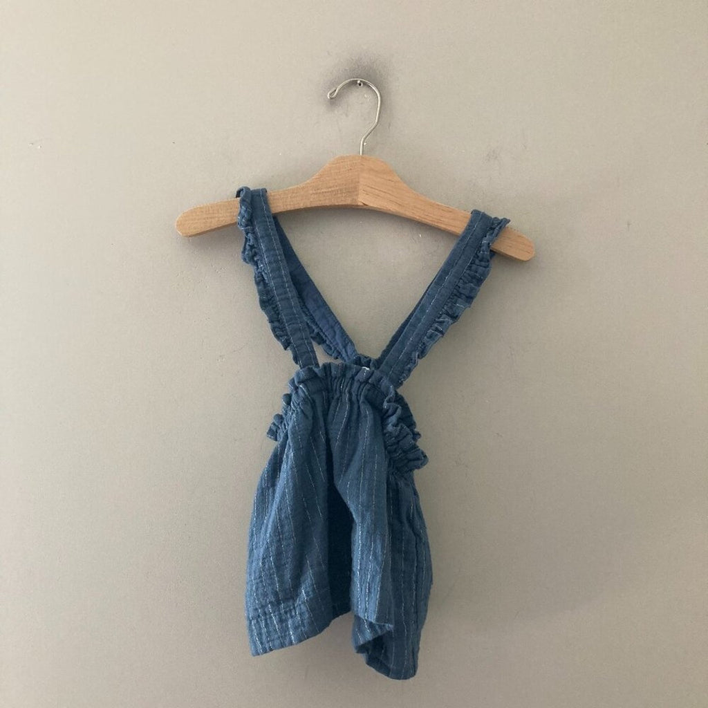 zara blue pinafore 12-18M