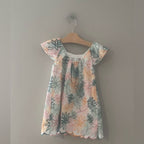 zara girls' floral embroidered dress 5-6Y