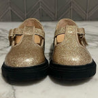 cat & jack gold glitter mary janes 5c