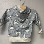 the winter water factory boys' blue white hoodie 2T