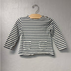 zara girls' cream striped top 2-3Y