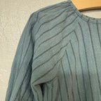 zara girls blue long-sleeve stripe dress 4Y