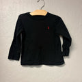 ralph lauren boys' black long sleeve tee 3Y