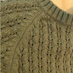 olive & cradle girls' green knit romper 18-24M