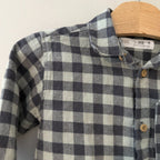 zara boys' plaid button-down 18-24M