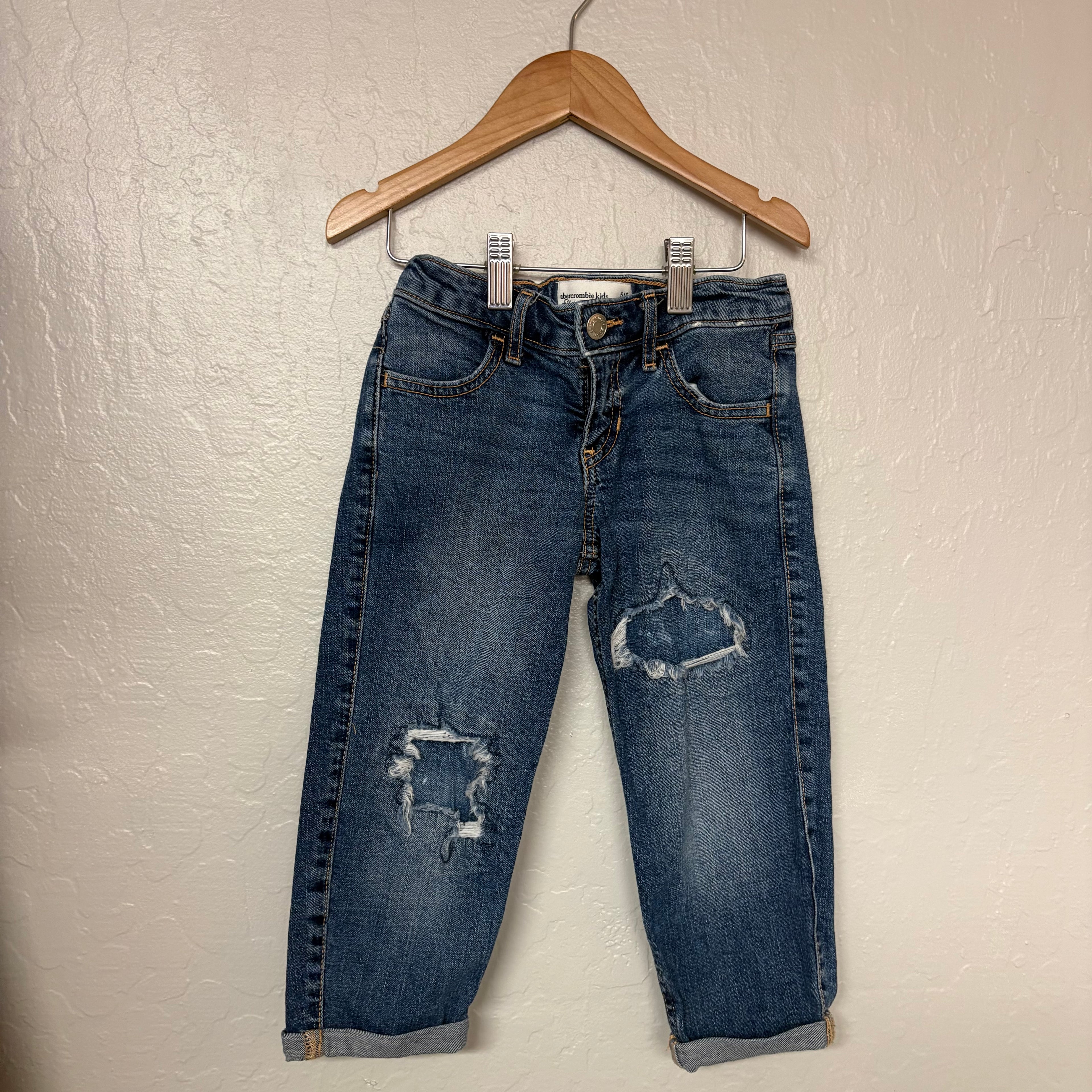 abercrombie kids girls' blue jeans 5-6Y