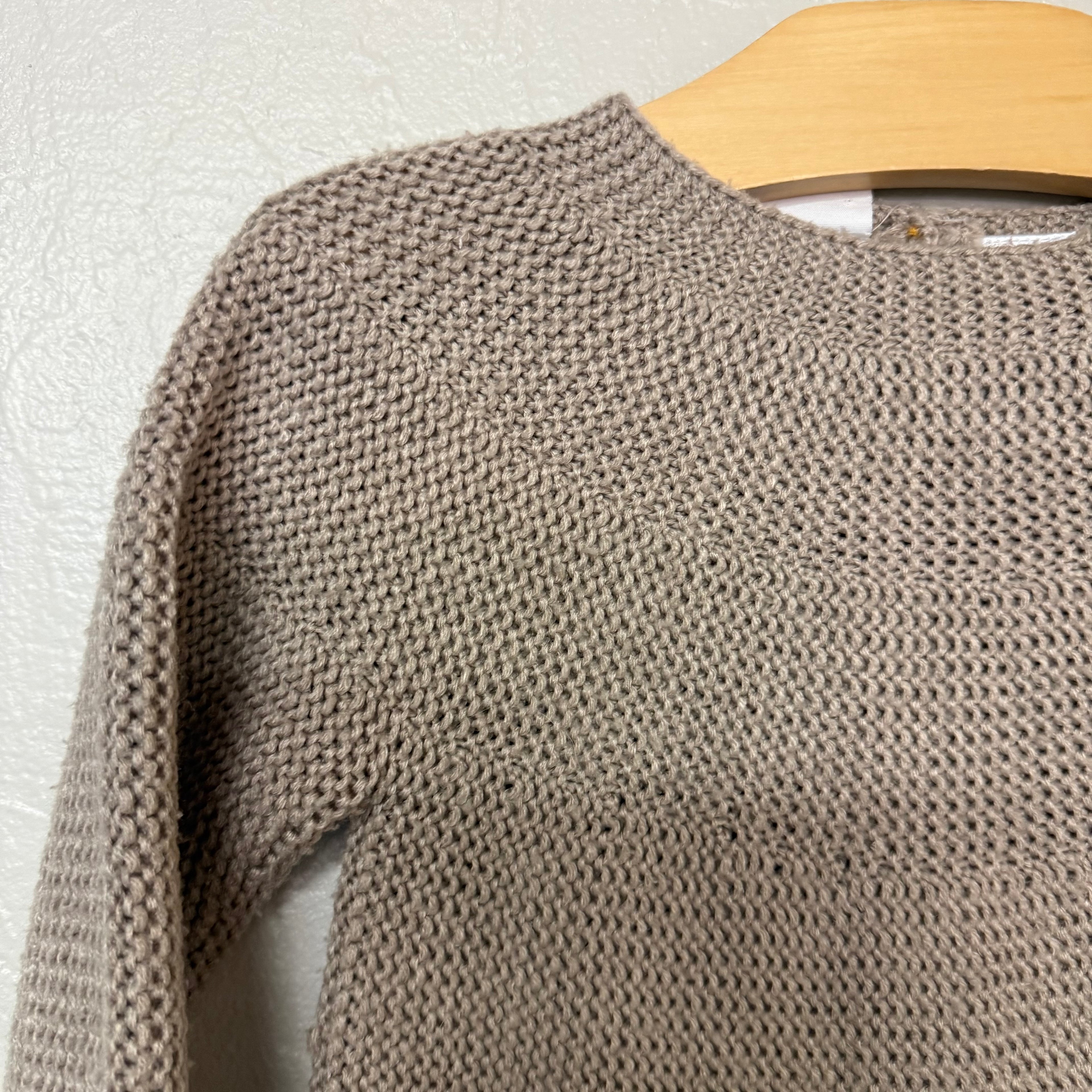 zara girls beige knit sweater 12-18M