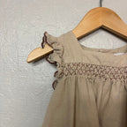 zara girls corduroy dress cream sleeveless 9-12M