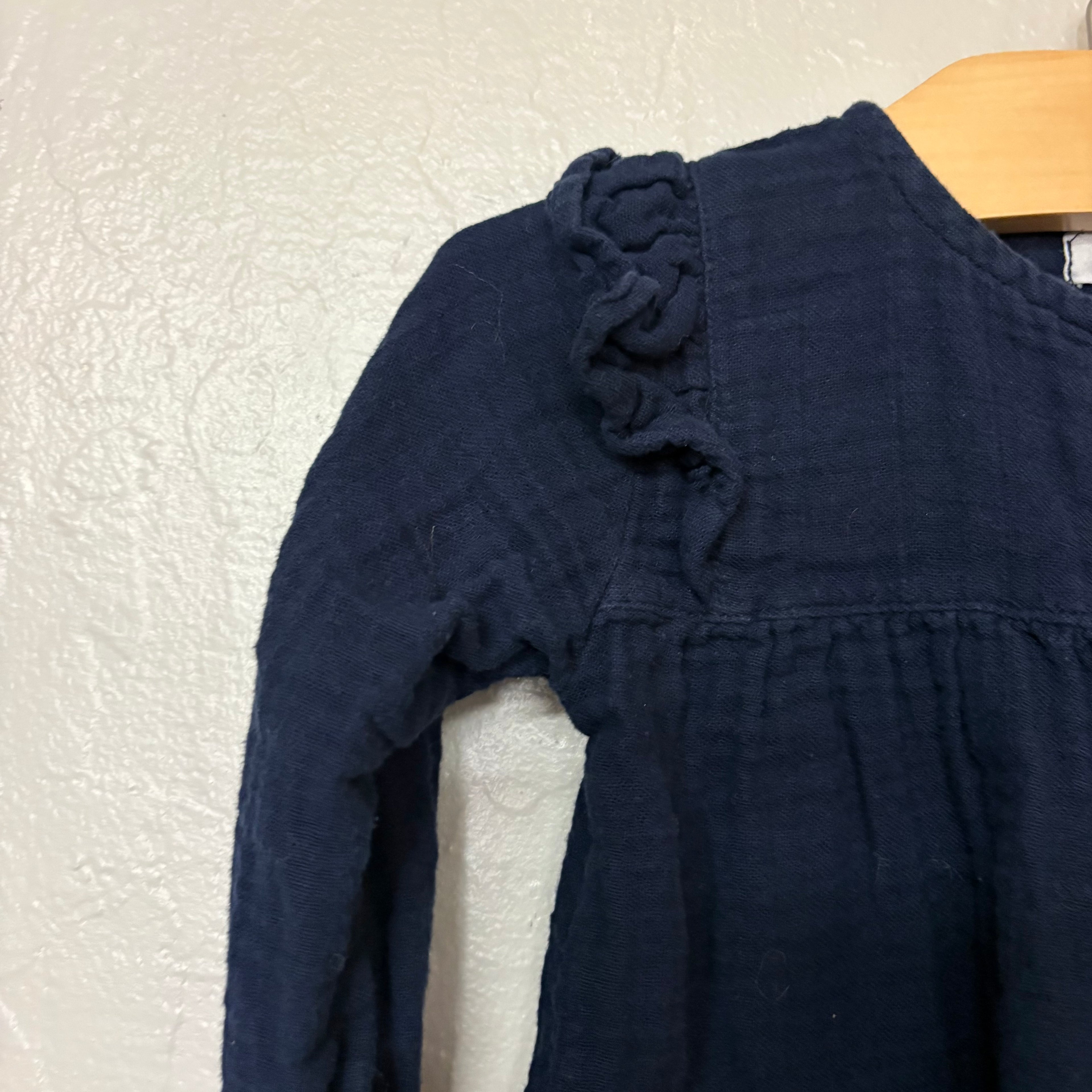 jamie kay girls’ navy blue button down 2Y