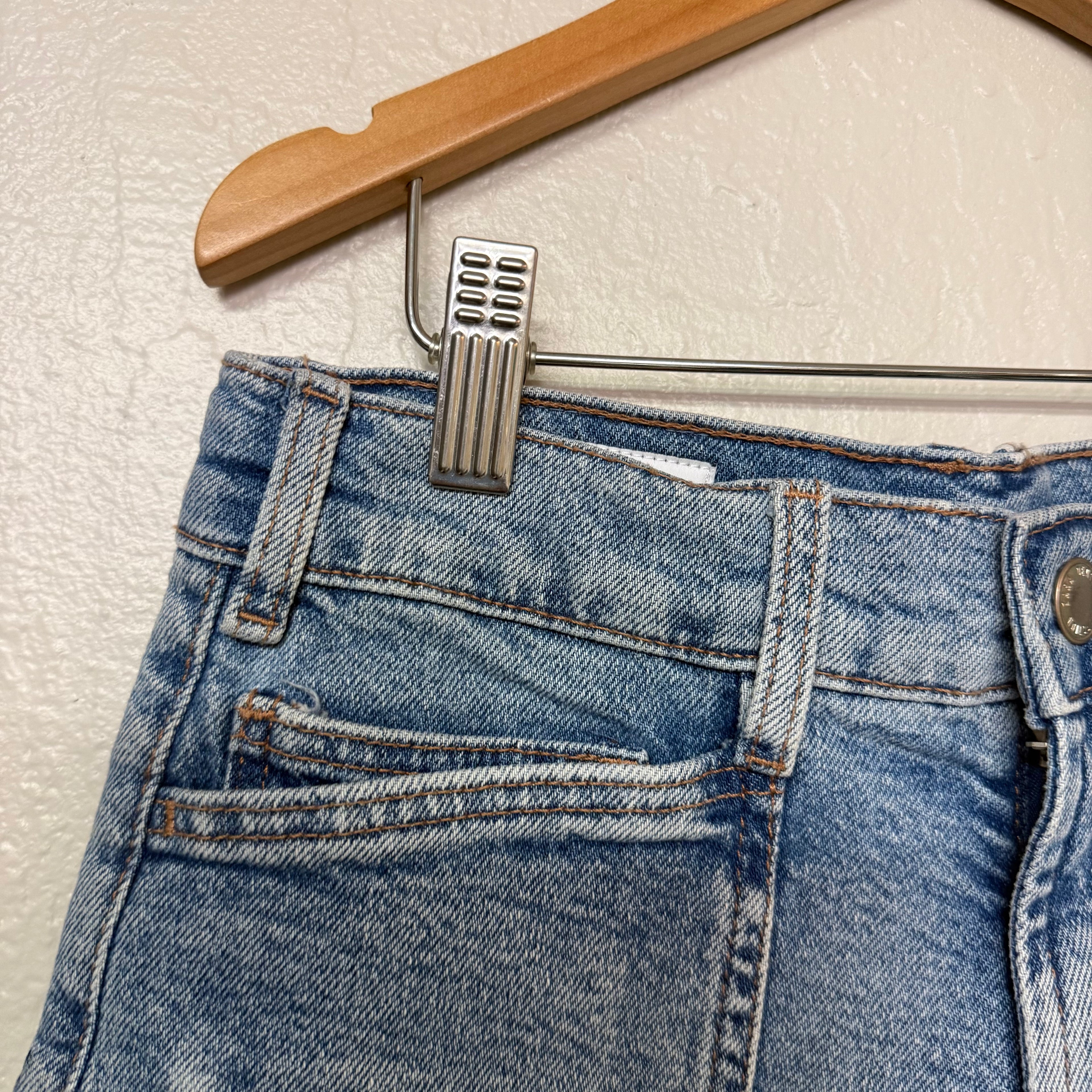 zara mom jean shorts 11-12Y