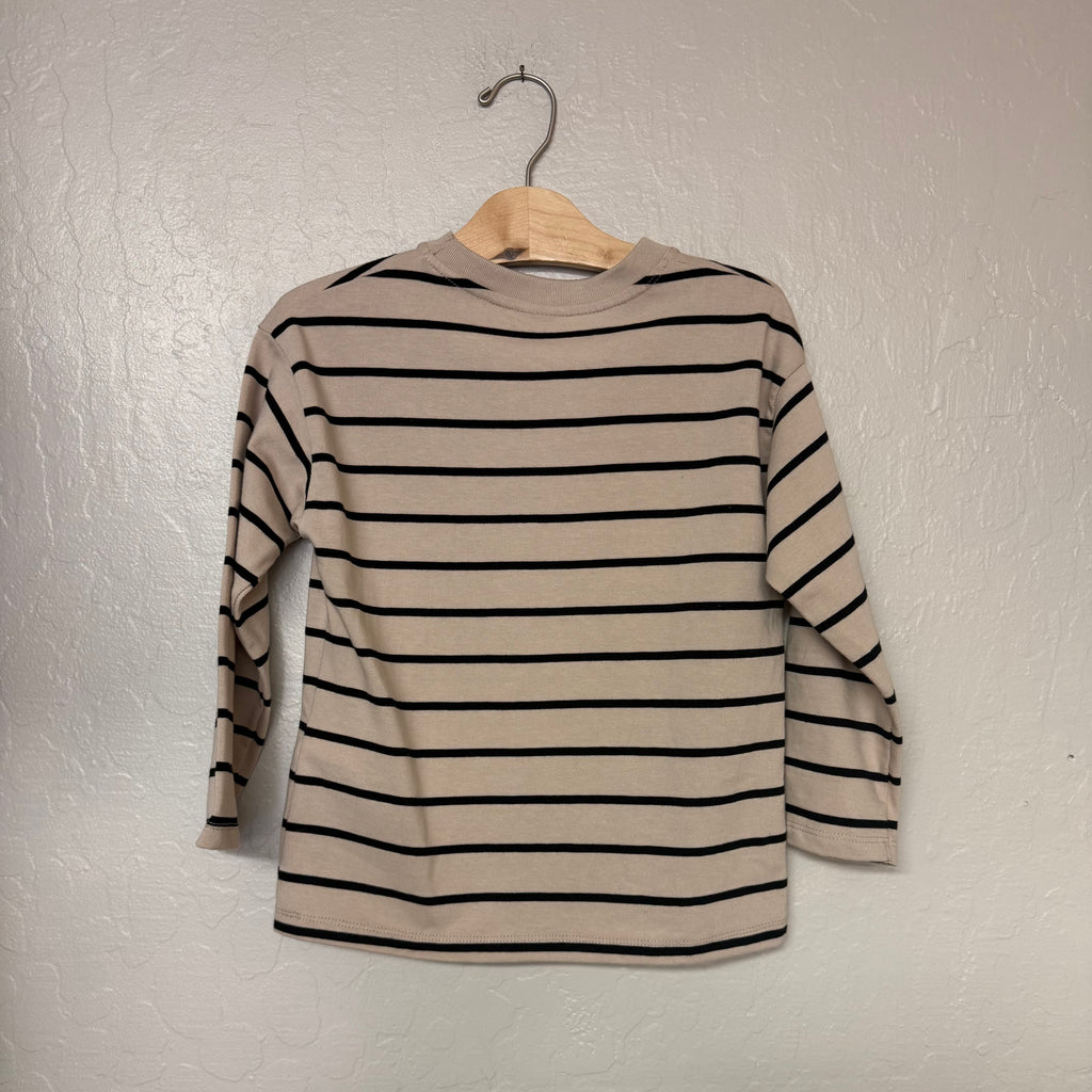 zara stripe oversized tee 6-7Y