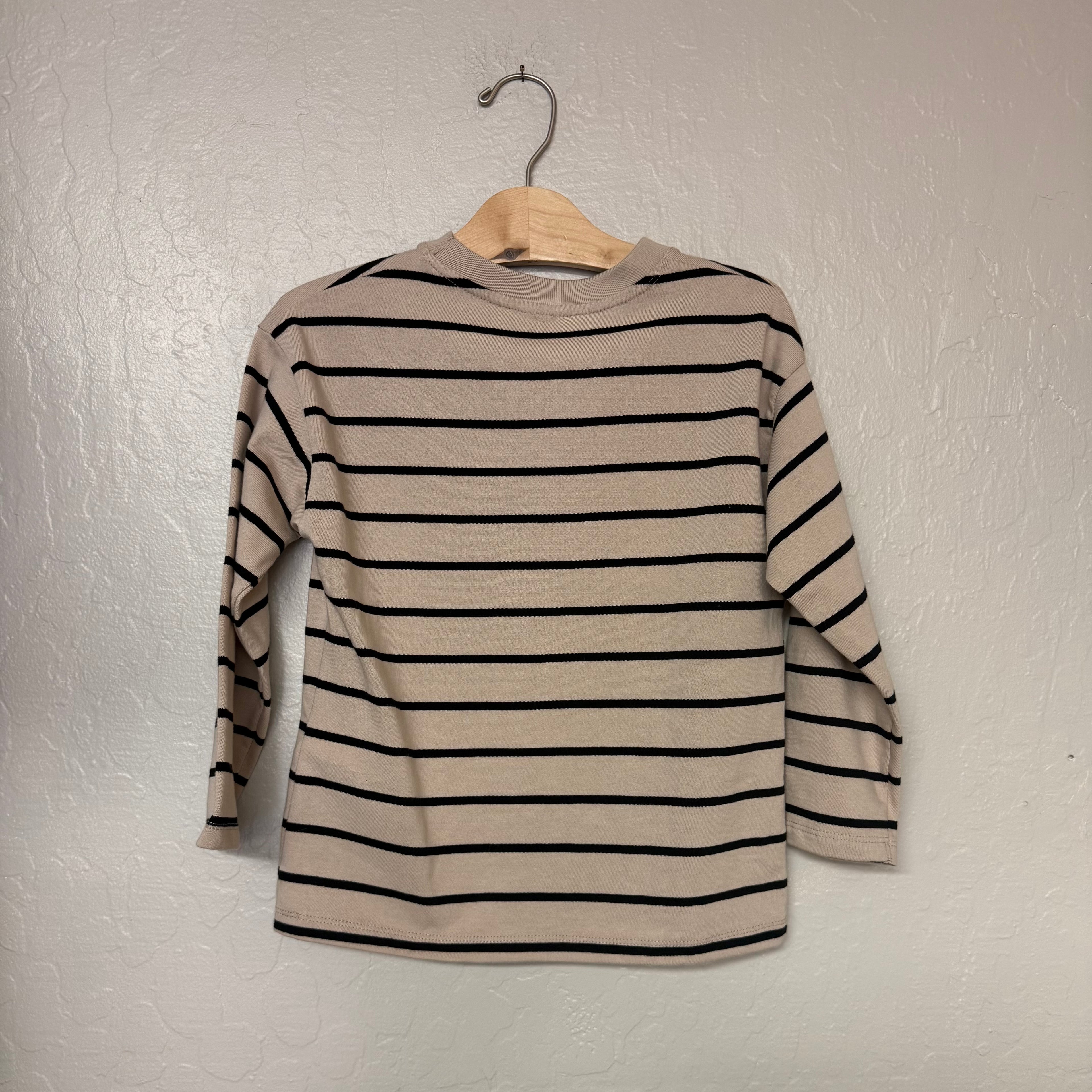 zara stripe oversized tee 6-7Y
