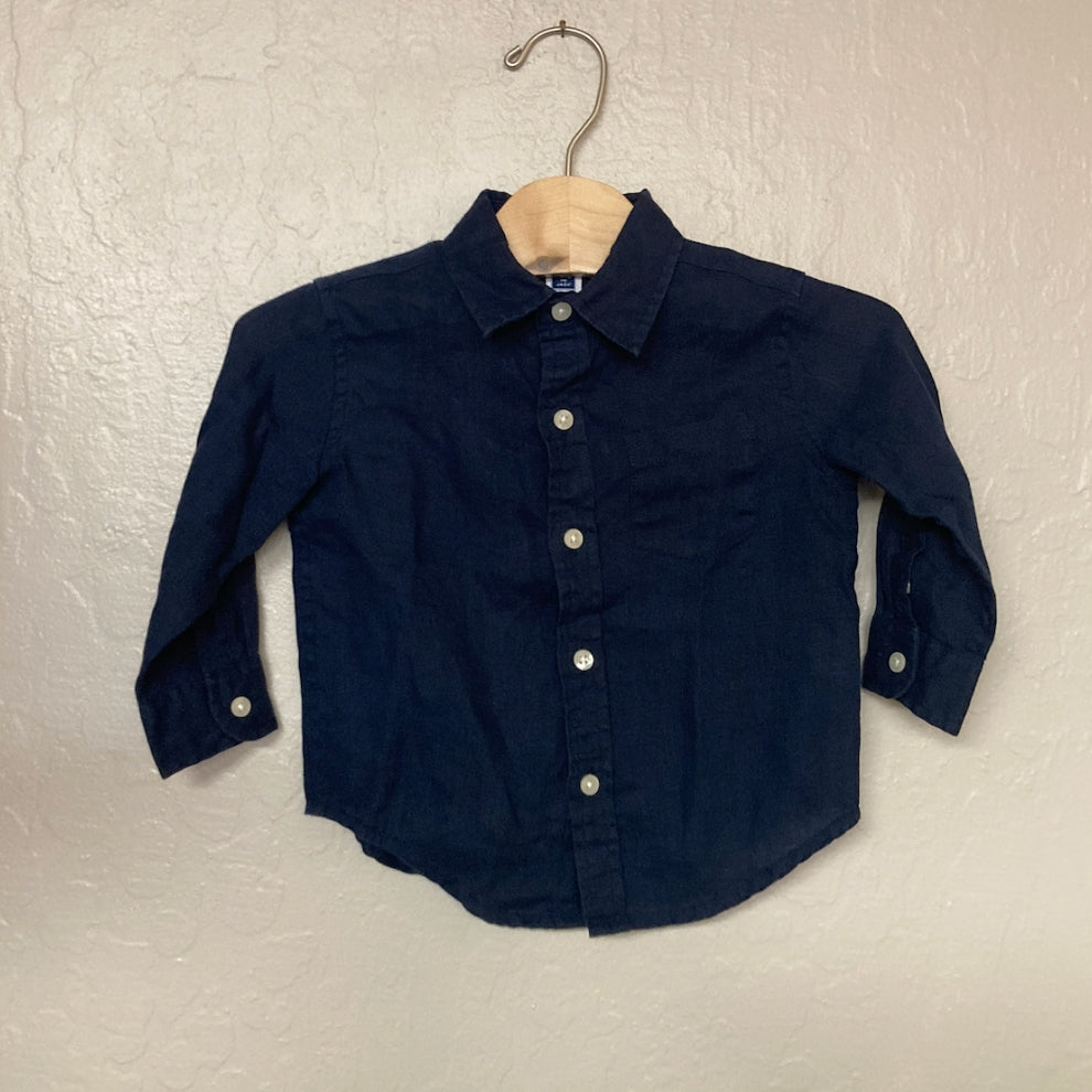 janie and jack boys' navy button-up 12-18M
