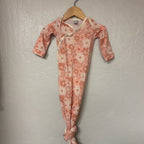 copper pearl pink floral gown newborn