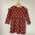 hanna andersson girls' hearts dress 3T