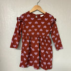 hanna andersson girls' hearts dress 3T