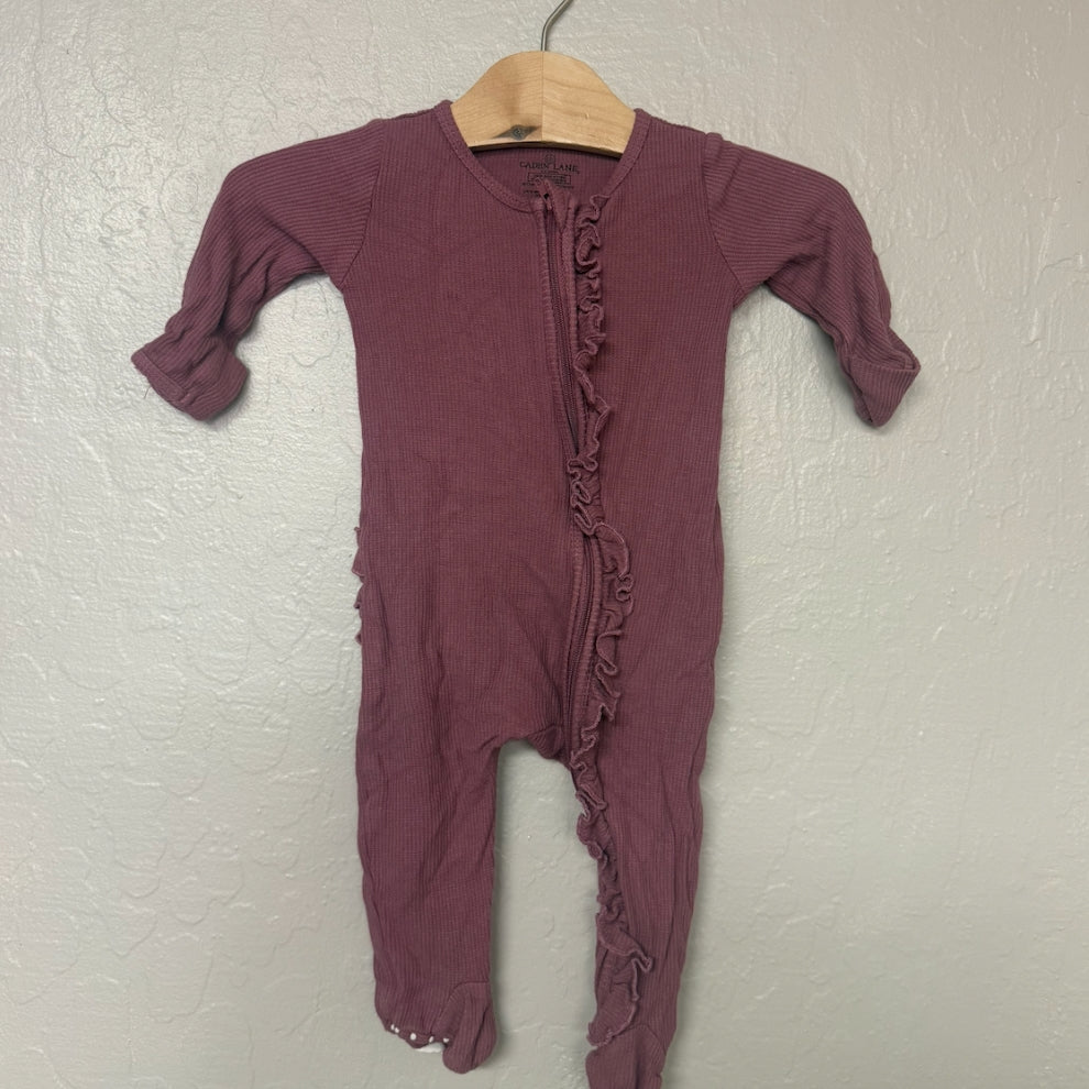 caden lane girls burgundy footie newborn