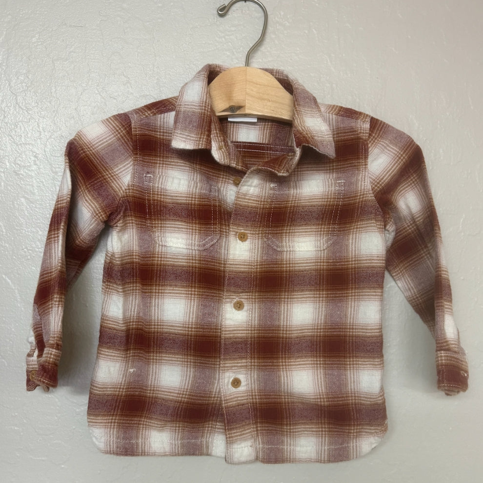 little co. boys' plaid flannel 24M