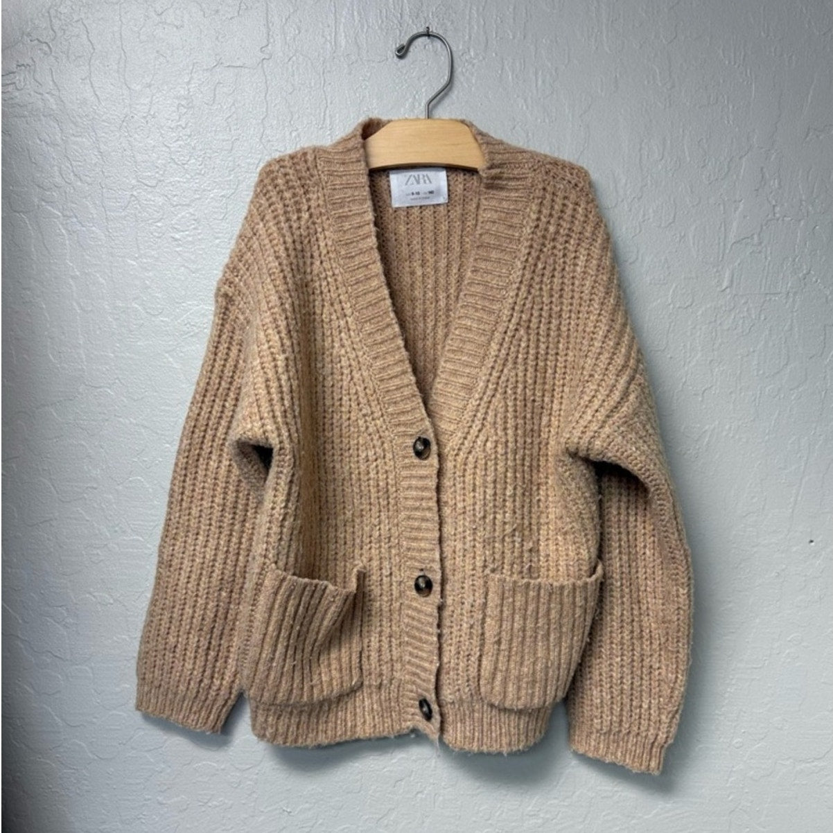 zara girls' chunky cardigan 9-10Y