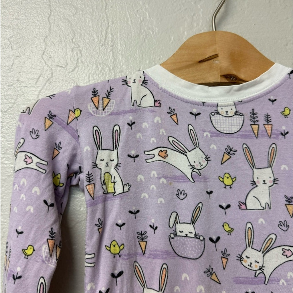 little sleepies purple bunny pajamas 3Y