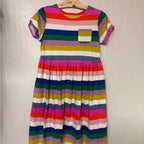 mini boden rainbow stripe dress 11-12Y