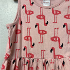 hanna andersson pink flamingo dress 10Y