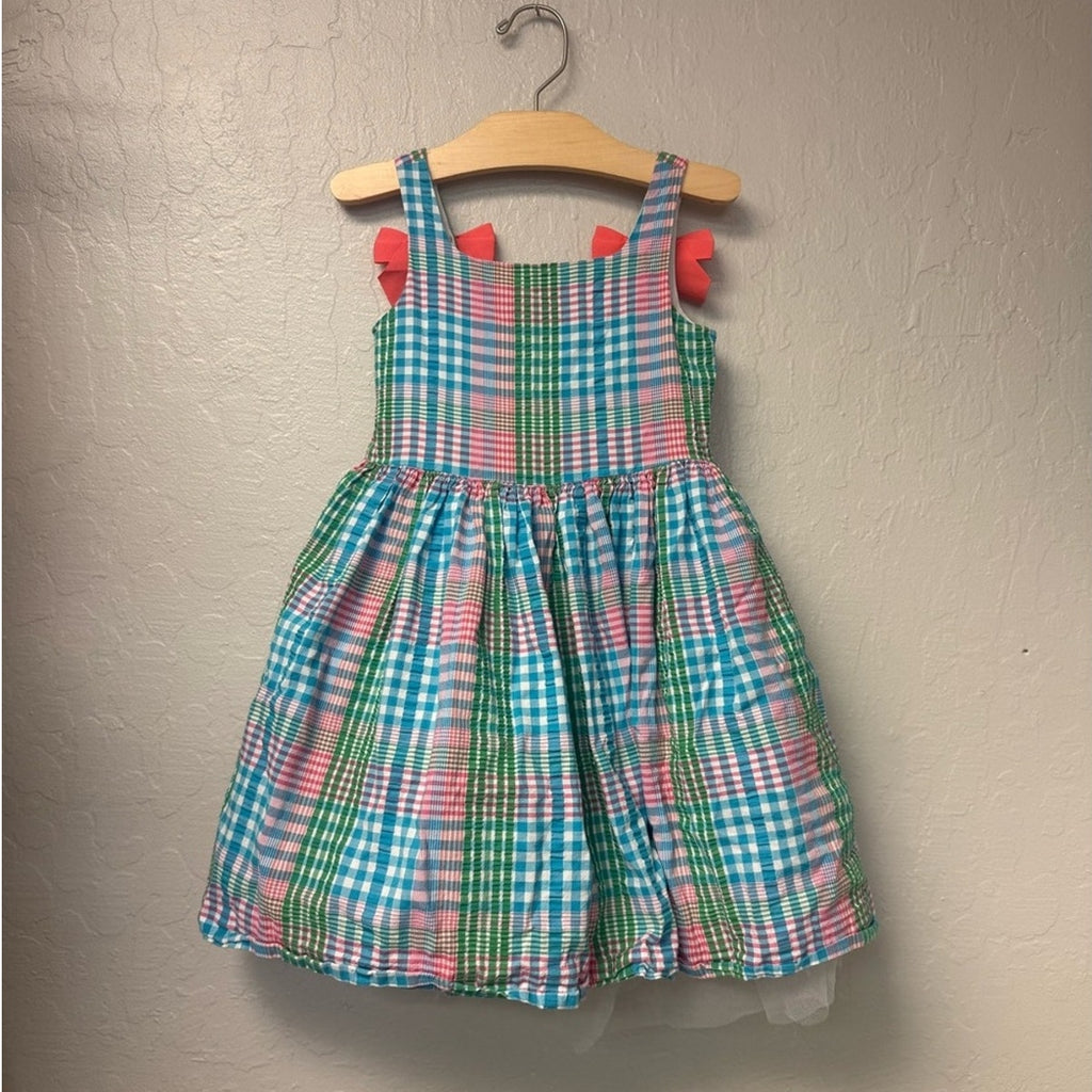 janie and jack plaid dress tulle 4Y