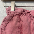zara girls' linen pink shorts 3-4Y