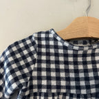 zara navy plaid dress 18-24M