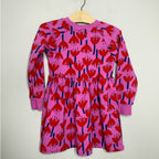 hanna andersson sweatshirt dress pink tulip flower 5Y