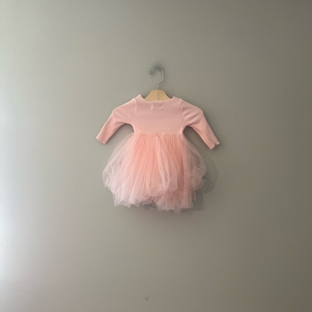lola and the boys pink tulle dress 6-12M